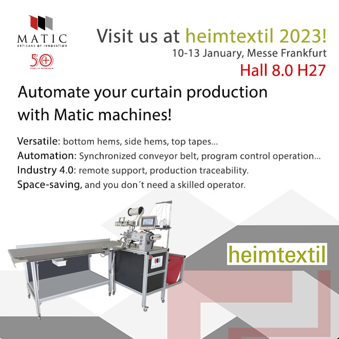 Matic will participate heimtextil 2023! 