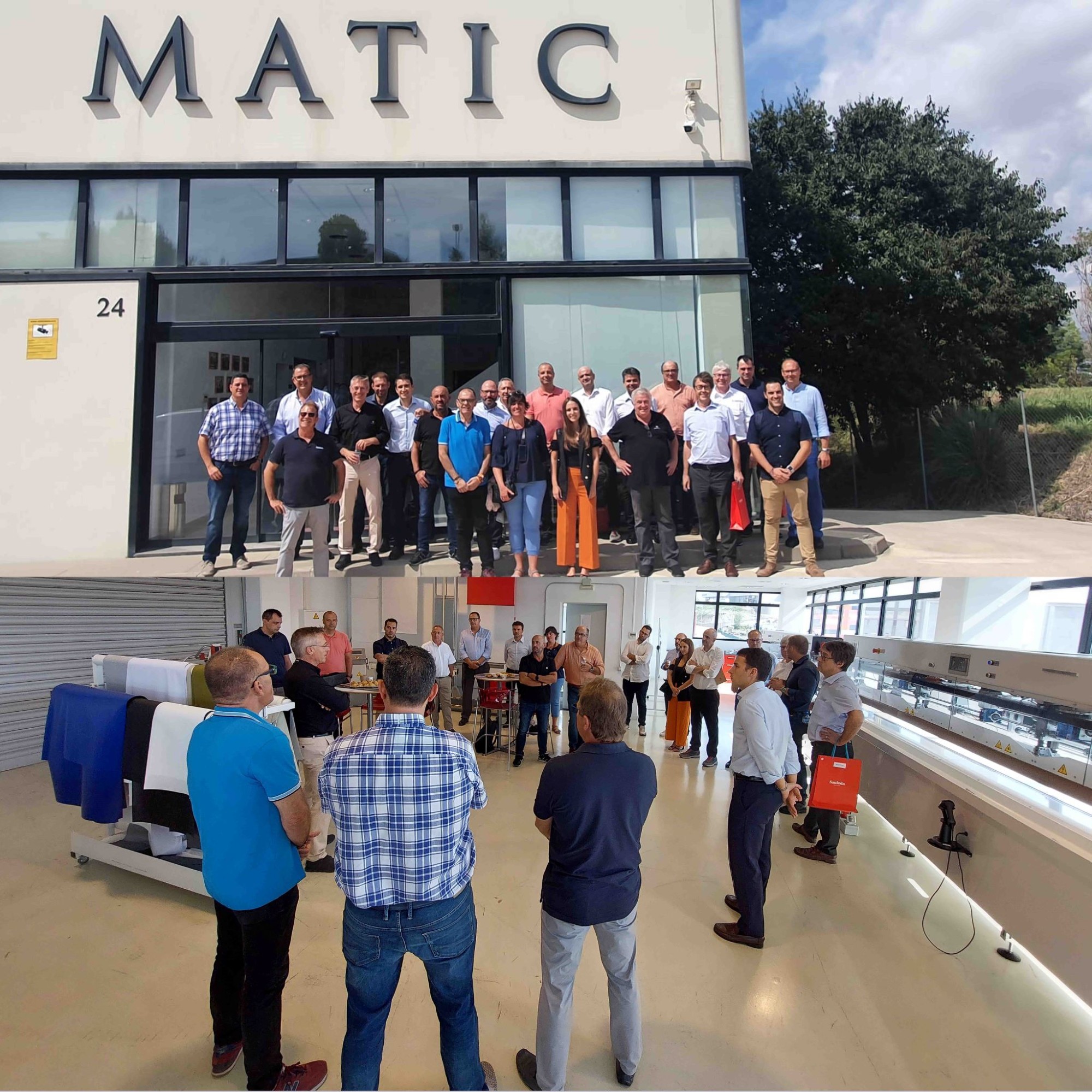 The visit to Matic from Sauleda, one of the most important manufacturers of technical fabrics in Spain.